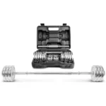 LSG 2-in-1 30kg Steel Dumbbell Barbell Set with Carry Case